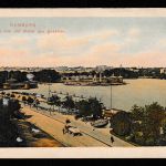 Ansichtskarte Hamburg - Alsterlust von der Alster aus gesehen - ungebraucht