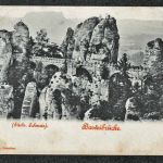 Ansichtskarte Basteibrücke - sächsische Schweiz ungebraucht um 1900