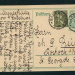Dt. Reich Infla Ganzsache Papierzuschlag + ZUF 1921 Gadebusch n. Rostock