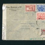 Griechenland Mischfrankatur Zensur Dt. Reich Athen nach Berlin