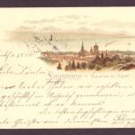 Ansichtskarte Lousanne 1898 gelaufen Frankfurt - Ahrweiler