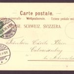 Ansichtskarte Lousanne 1898 gelaufen Frankfurt - Ahrweiler