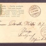 Ansichtskarte Schweiz Appenzeller Tracht - gelaufen Grabs 1905