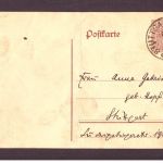 Württemberg Dienst Ganzsache Stuttgart 1918 - geknickt