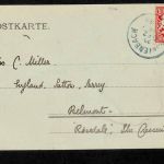 Ansichtskarte Augsburg - Ulrichskirche und Maximiliansplatz - 1906 nach England