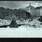 Ansichtskarte Gruss Erlangen - Mondscheinkarte - Schlosspartie 1898 n. Nürnberg