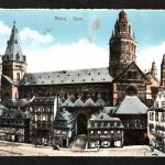 Ansichtskarte Mainz - Dom vom Markt - 1921