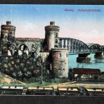 Ansichtskarte Mainz - Eisenbahnbrücke - 1919