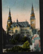 Ansichtskarte Aachen - Rathaus - 1918 nach Frankreich