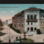 Ansichtskarte Saarbrücken - Bergamt mit Triererstraße - 1918 nach Paris