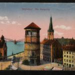 Ansichtskarte Düsseldorf -Am Burgplatz- 1923 nach Loiret / Frankreich