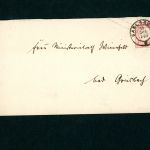 Dt. Reich Brustschild Ganzsache Karlsruhe