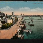 Ansichtskarte Köln / Cöln - Stadt und Rhein mit Brücken / Dampfer - um 1914