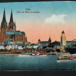 Ansichtskarte Köln / Cöln - Dom vom Rhein aus - 1919