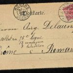 Ansichtskarte Gruss aus Leipzig - Börse - 1899 nach Drome Romans / Frankreich