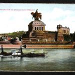 Ansichtskarte Coblenz / Koblenz - Das deutsche Eck / Wilhelm I Denkmal - um 1919