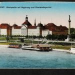 Ansichtskarte Düsseldorf - Rheinpartie / Regierung / Oberlandesgericht - um 1914