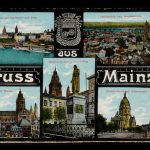 Ansichtskarte Gruss aus Mainz - Rhein / Dom / Denkmal / Kaiserstraße - 1927