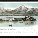 Ansichtskarte Bayern - Herreninsel / Schloss - 1903 nach London / England