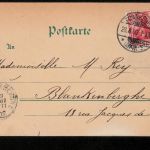 Ansichtskarte Frankfurt am Main - Hauptbahnhof - Blankenberghe / Frankreich 1902