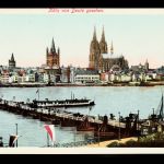 Ansichtskarte Köln / Cöln - von Deutz / Dampfer Rhein / Dom - um 1900