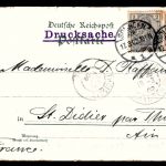 Ansichtskarte Gruss aus Solingen - Markt - 1902 als Drucksache nach Frankreich