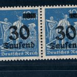 Dt. Reich Michel Nummer 284 Aufdruck verschieden hoch - postfrisch