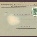 Deutsches Reich / MiNr 370 auf Brief / Landshut - Passau 1925 / Ueberlandwerke
