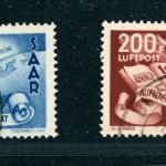 Saar Michel Nummer 297 - 298 gestempelt