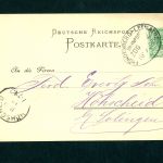 Deutsches Reich Michel Nummer 46c Einzelfrankatur Bahnpost 1892 geprüft