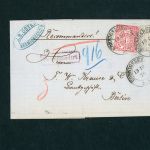 Norddeutscher Bund MiFr Mi.Nr. 16 + 17 Einschreiben Königsberg n. Berlin geprüft