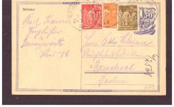 Infla Ganzsache / Tabakfabrik - 1923 - Donauwörth nach Bruchsal