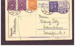 Infla Ganzsache P 147 - Baden Baden nach Mannheim - 1923