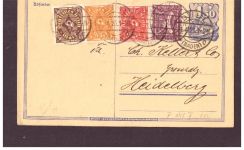 Infla Ganzsache P 148 - Bühl Baden nach Heidelberg - 1923
