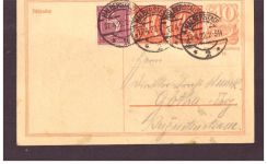 Infla Ganzsache Halberstadt nach Gotha - 1922