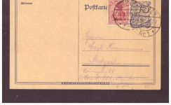 Infla Ganzsache P 146 - Tübingen nach Stuttgart - 1922