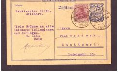 Infla Ganzsache P 146 - Gaildorf nach Stuttgart - 1922