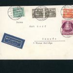 Berlin Michel Nummer 79 Mischfrankatur Lufpostbrief 1951 geprüft