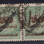 Deutsches Reich Dienstmarken Michel Nr. 87 Paar gestempelt geprüft