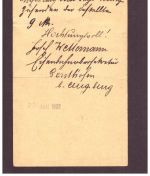 Infla Ganzsache P 141 - Tabakfabrik / Gersthof nach Bruchsal - 1922