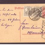 Infla Ganzsache Germania " 10 " / MF - St. Georgen nach Mannheim - 1920