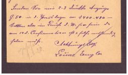 Infla Ganzsache Germania " 10 " / MF - St. Georgen nach Mannheim - 1920