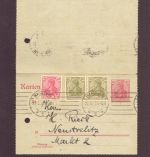 Kartenbrief - MF / Germania " 40 " - Mannheim nach Neustrelitz - 1922