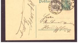 Infla Ganzsache Germania " 5 " / MF - Ravensburg - Hemighofen - 1916