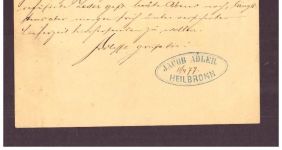 Postkarte Württemberg - 1877 Ludwigshafen / Bahnhof / Heilbronn - Jacob Adler