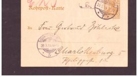 Rohrpost Karte Berlin Charlottenburg 1913