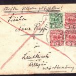Dt. Reich Mischfrankatur mit Zwischensteg Eilboten Brief Flensburg 1899