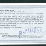 Deutsches Reich Michel Nr. 30 gestempelt Frankfurt geprüft / Befund mit Mängeln