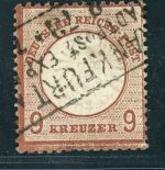 Deutsches Reich Michel Nr. 27b gestempelt Frankfurt (NPD) Befund mit Mängeln