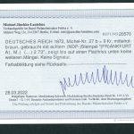 Deutsches Reich Michel Nr. 27b gestempelt Frankfurt (NPD) Befund mit Mängeln